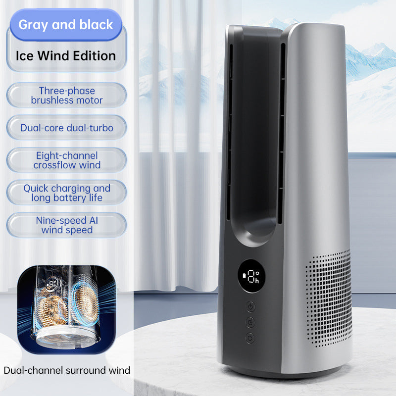 2025 NEW Portable Tower Fan – 6 Speeds, Mist Bladeless, for Bedroom/Living Room/Office - Moze
