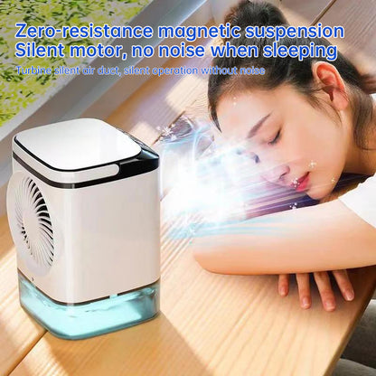 3-speed Portable Mini Air Cooler (900ML Tank) - Fan & Humidifier. For bedroom/office. - Moze
