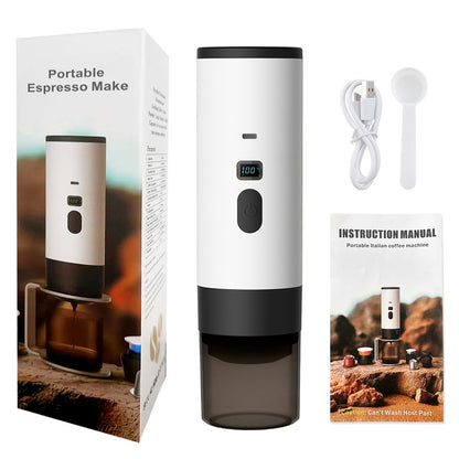 Portable Wireless 3-in-1 Espresso Maker, 7800mAh, Car/Home/Camping, Ground/Capsule Coffee. - Moze