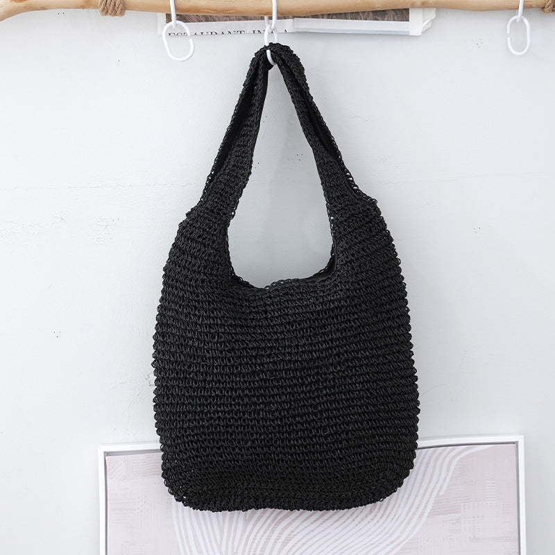 Handheld Bag Everyday Commute Versatile Woven Bag Vacation Shoulder Bag - Moze