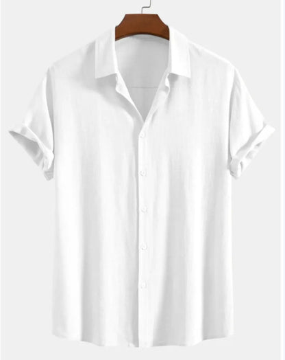 Men's Stand Collar Slim Fit Linen-Cotton Suit Set - Moze