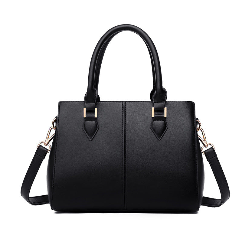 Elegant PU Shoulder Handbag for Women with Zipper - Moze