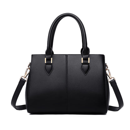Elegant PU Shoulder Handbag for Women with Zipper - Moze