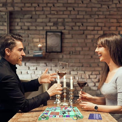 Adultopoly Board Game: A funny, portable couple game for date nights. Ideal Valentine's gift for him & her. - Moze
