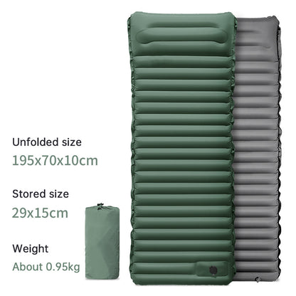 Ultralight Camping Sleeping Pad: Thicken, Self-Inflating with Built-in Pump (Outdoor/Travel) - Moze
