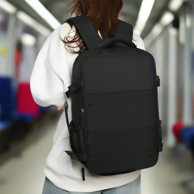 Premium Travel Backpack: Airplane-Approved Laptop Bag for School & Work, Waterproof Carry-On for Men & Women - Moze