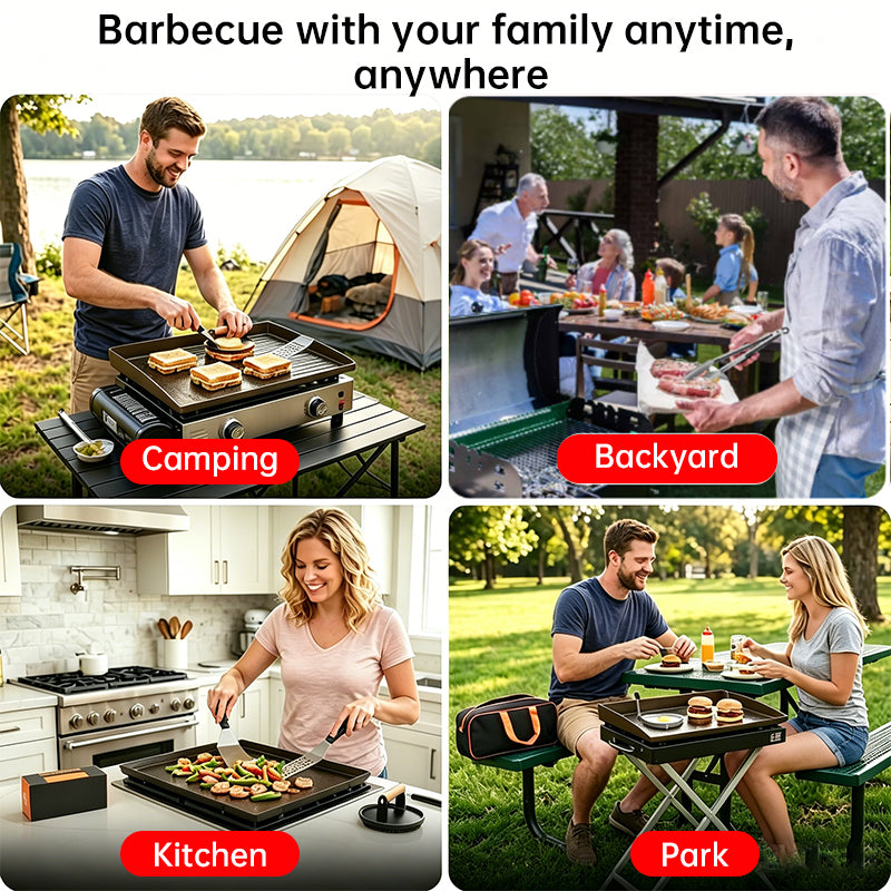 29PCS BBQ Set w/ Burger Press, Stainless Steel Grill Tools & Spatula - Moze