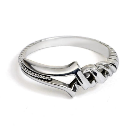 Modern Metal Stone Cross-Opening Design Ring - Moze