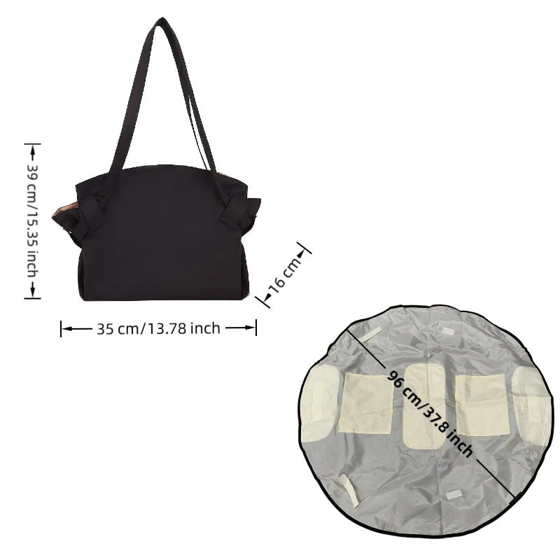 Foldable Travel Duffel Bag + Picnic Blanket - Large Capacity Waterproof Tote for Weekend, Gym & Beach Trips - Moze