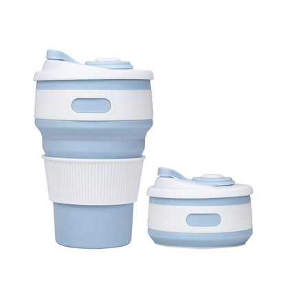 Silicone Foldable Water Cup Outdoor Portable Collapsible Cup 350ml Heat Resistant Expandable Coffee Cup - Moze